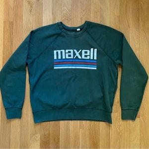 Tailgate Maxell Forest Green Crewneck Fleece Sweater Sweatshirt- Size S